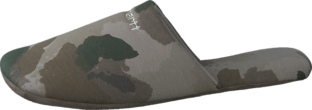 Script Embroidery Slippers Camo Tide, Thyme / Wax