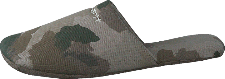 Script Embroidery Slippers Camo Tide, Thyme / Wax