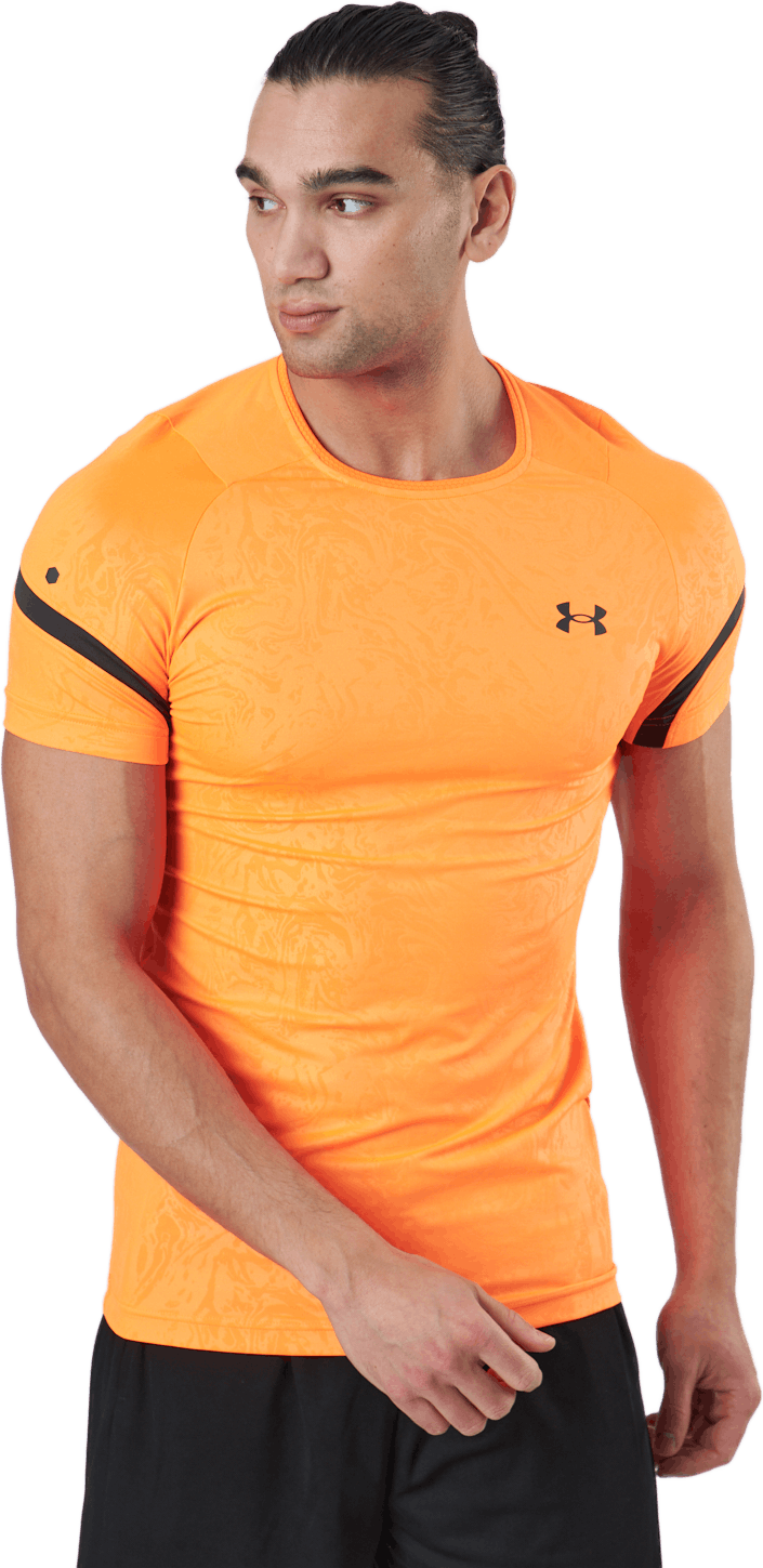Ua Rush 2.0 Emboss Ss Blaze Orange / Jet Gray / Blac