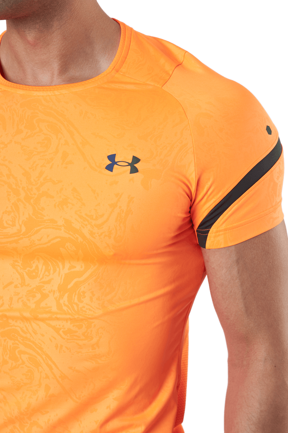 Ua Rush 2.0 Emboss Ss Blaze Orange / Jet Gray / Blac