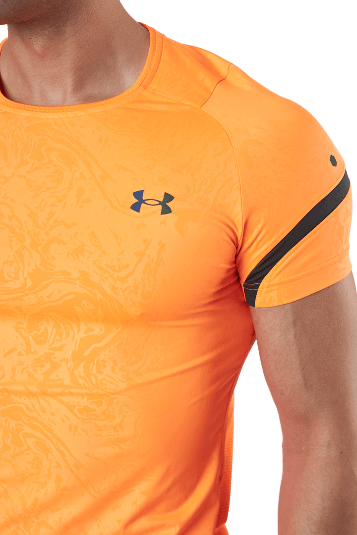 Ua Rush 2.0 Emboss Ss Blaze Orange / Jet Gray / Blac