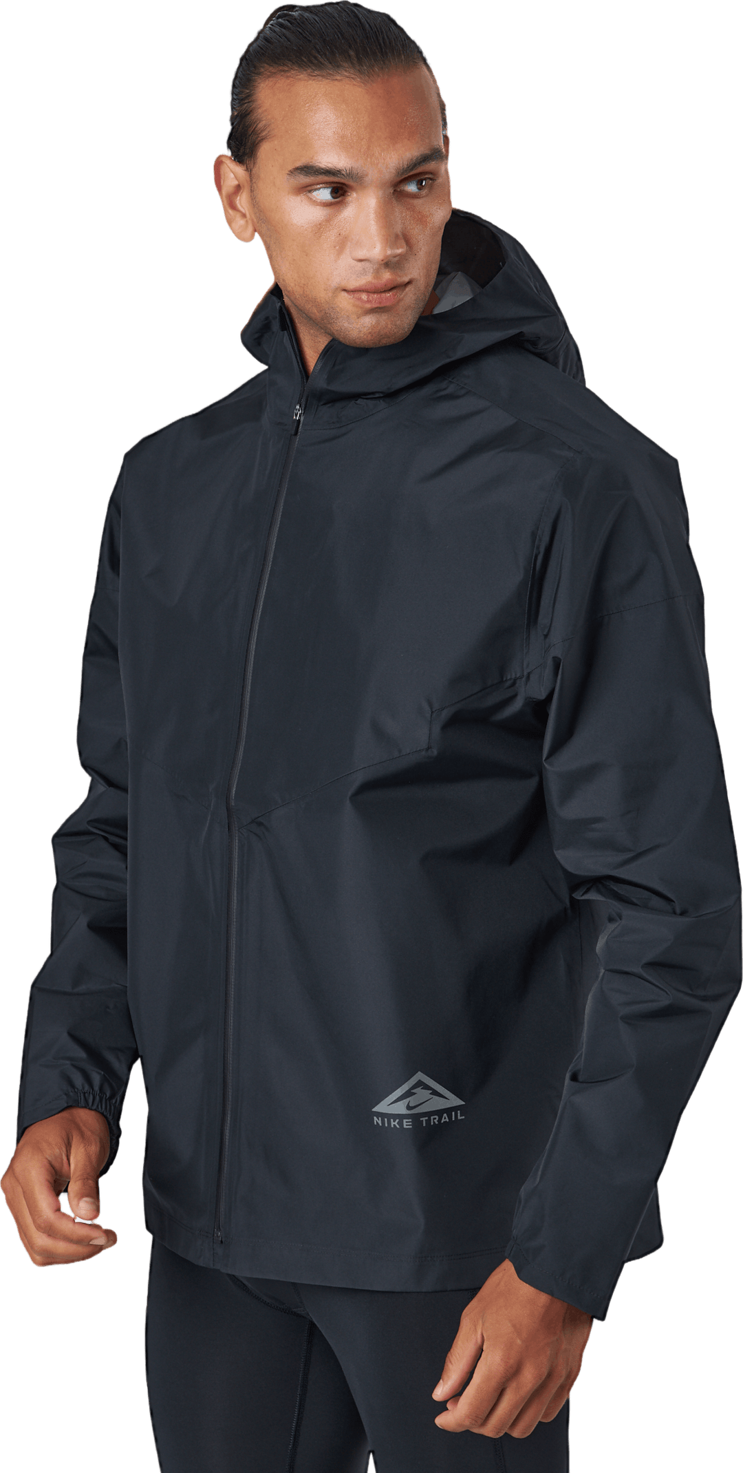 gore-tex infinium™ men's trail running jacket black/dk smoke grey