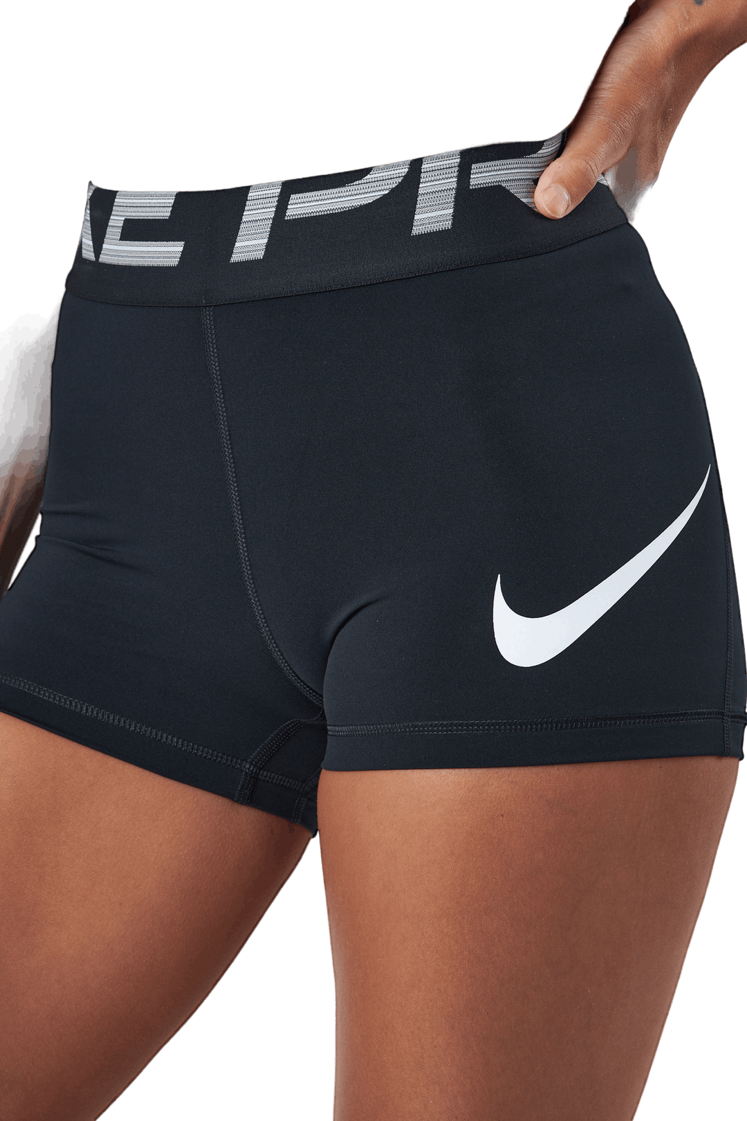 Nike Pro Dri-fit Women's 3" Gr Black/black/white