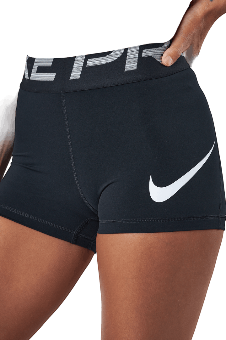 Nike Pro Dri-fit Women's 3" Gr Black/black/white