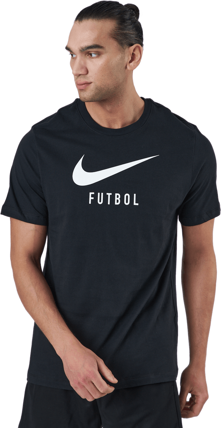 Nike Swoosh Uomo Calcio T-shi Nero/Bianco