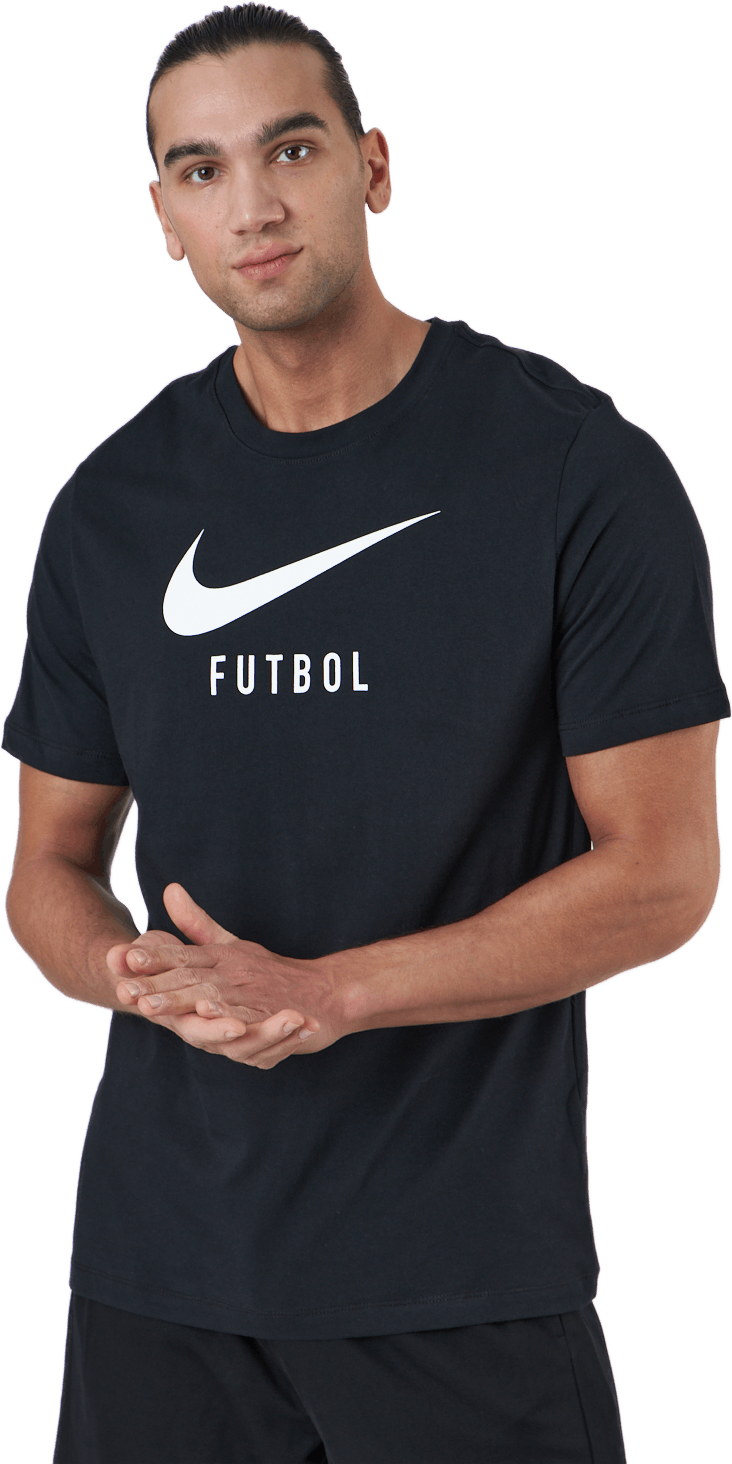 Nike Swoosh Uomo Calcio T-shi Nero/Bianco
