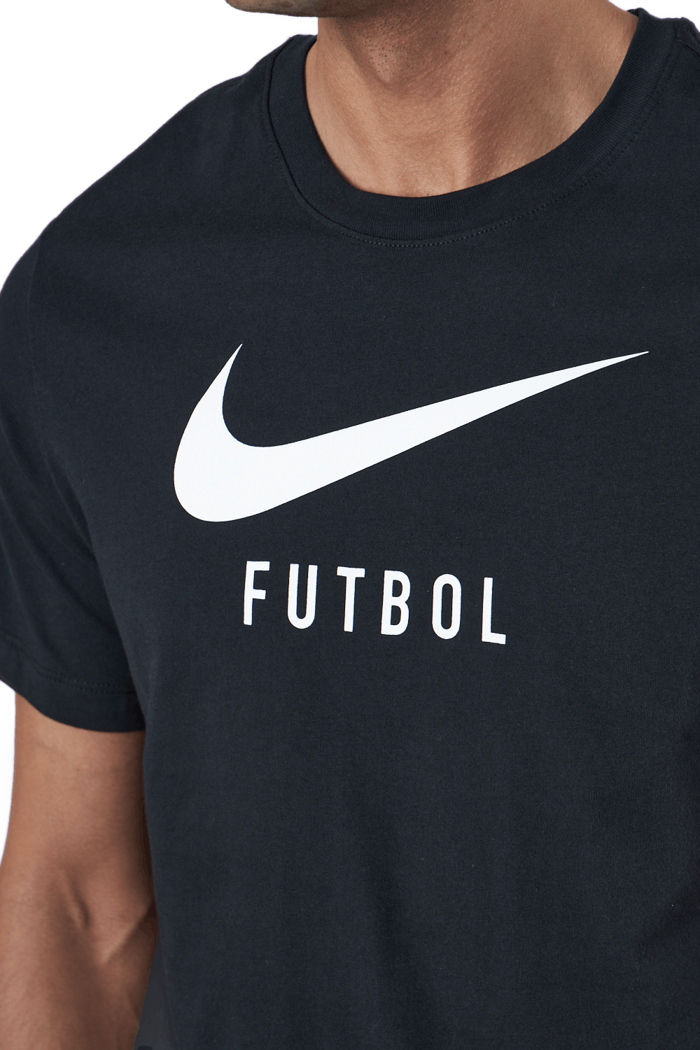 Nike Swoosh Uomo Calcio T-shi Nero/Bianco