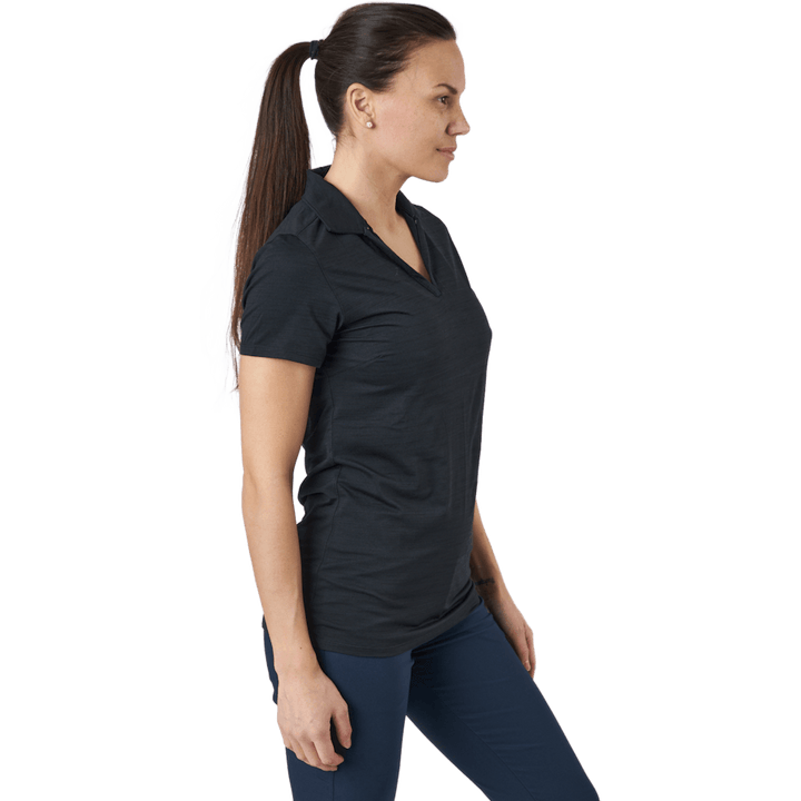 W Cloudspun Coast Polo Puma Black Heather