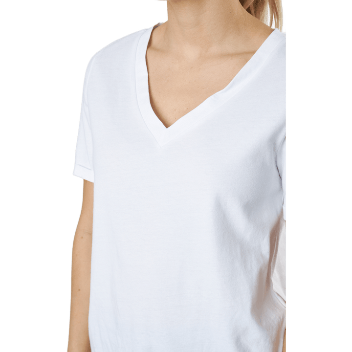 Pcria Ss V-neck Solid Tee  Bc Bright White