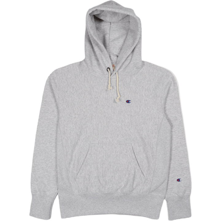 Felpa con cappuccio grigio melange chiaro