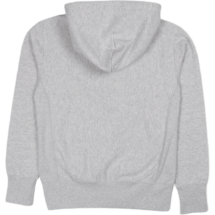 Felpa con cappuccio grigio melange chiaro