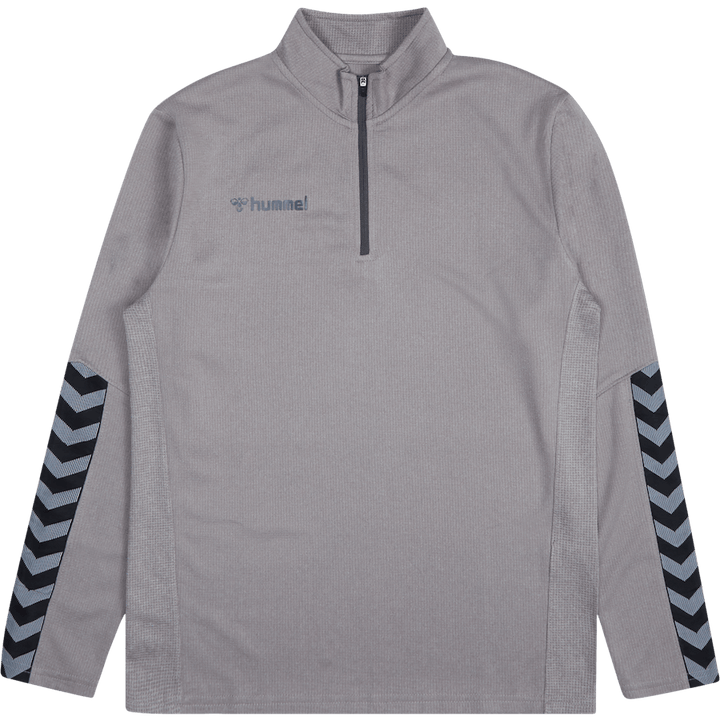 Hmlauthentic Half Zip Sweatshi Grey Melange