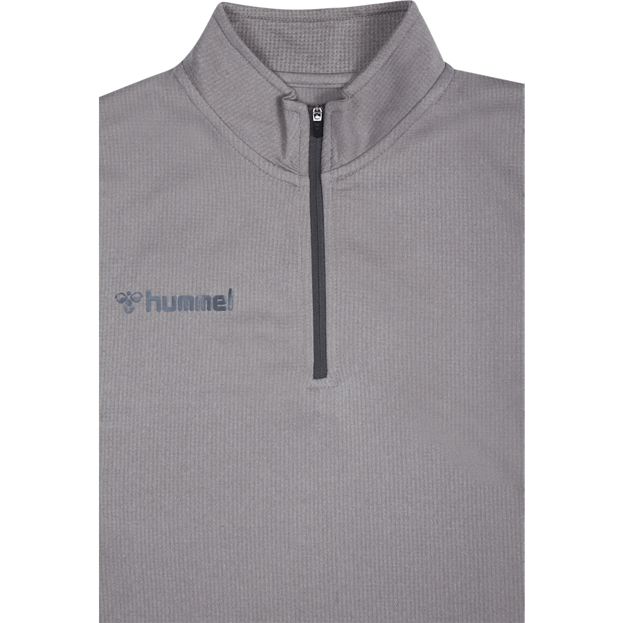 Hmlauthentic Half Zip Sweatshi Grey Melange