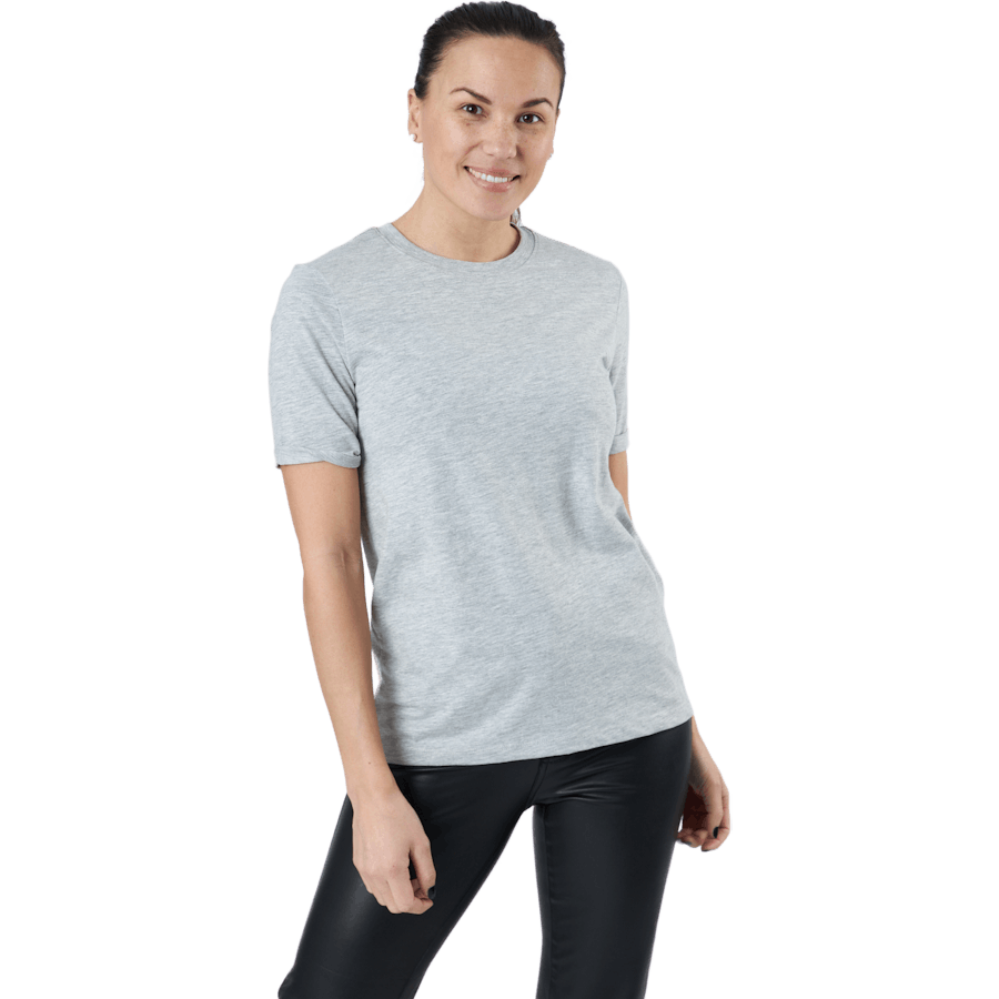 Ria Ss Fold Up Solid Tee Grey