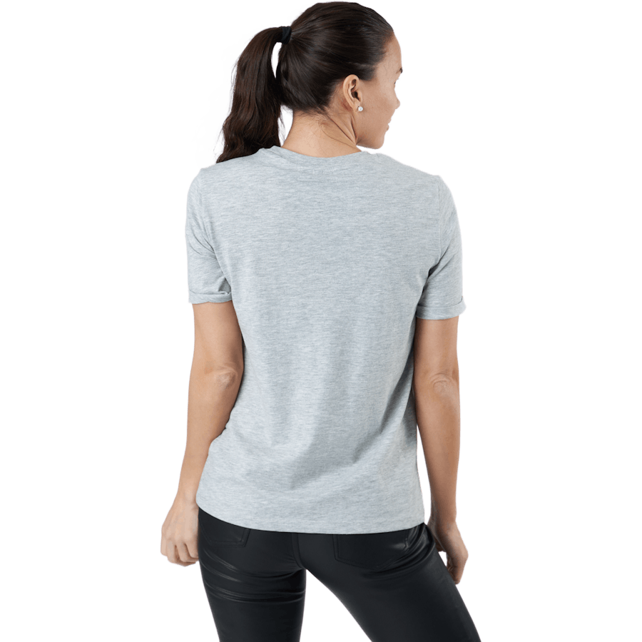 Ria Ss Fold Up Solid Tee Grey
