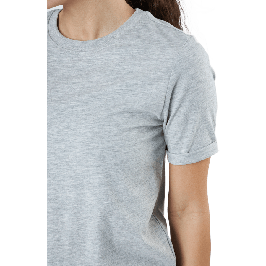 Ria Ss Fold Up Solid Tee Grey
