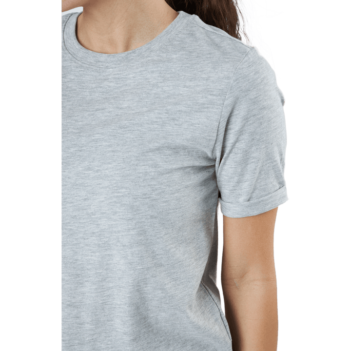 Ria Ss Fold Up Solid Tee Grey