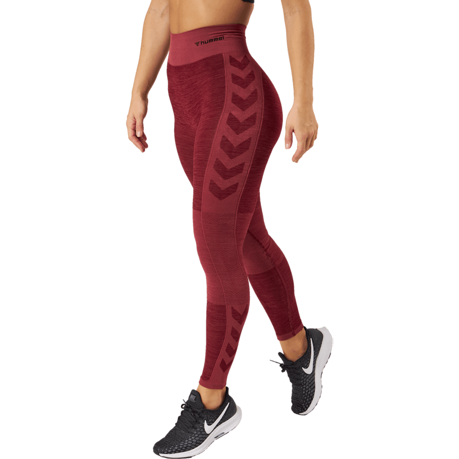 Hmlclea Seamless Mid Waist Tig Cabernet/apple Butter Melange