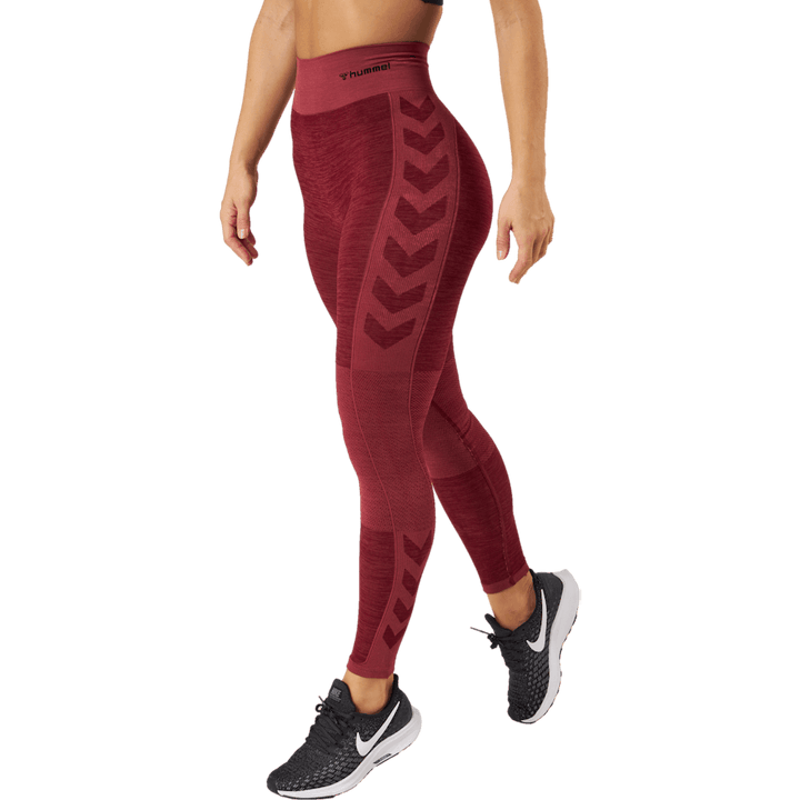 Hmlclea Seamless Mid Waist Tig Cabernet/apple Butter Melange