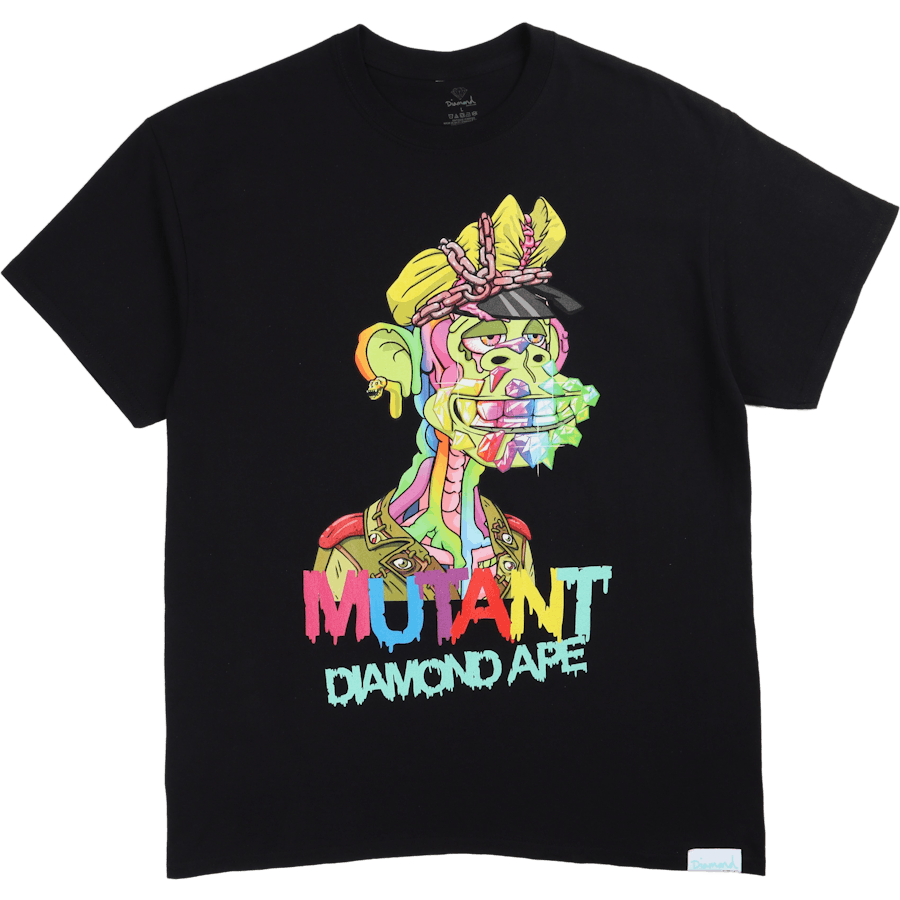 Mutant Diamond Biker Ape Tee Blk