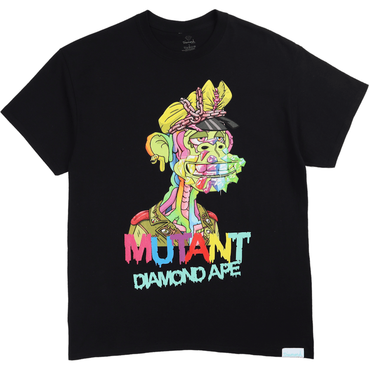 Mutant Diamond Biker Ape Tee Blk