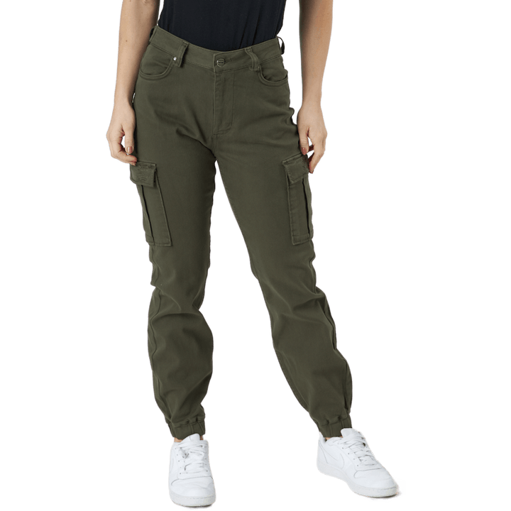 Pantaloni Cargo verde lavato