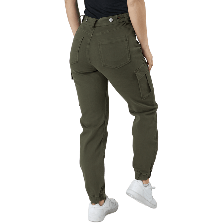 Pantaloni Cargo verde lavato
