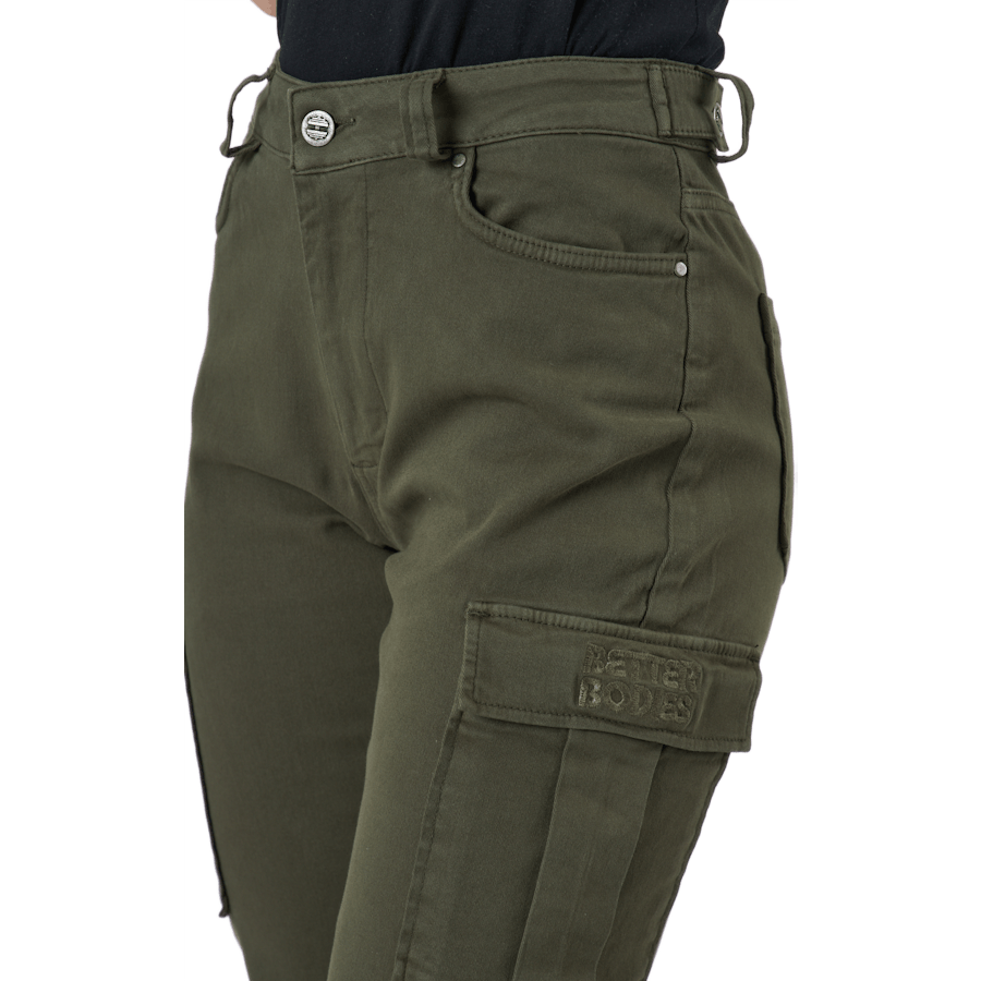 Pantaloni Cargo verde lavato