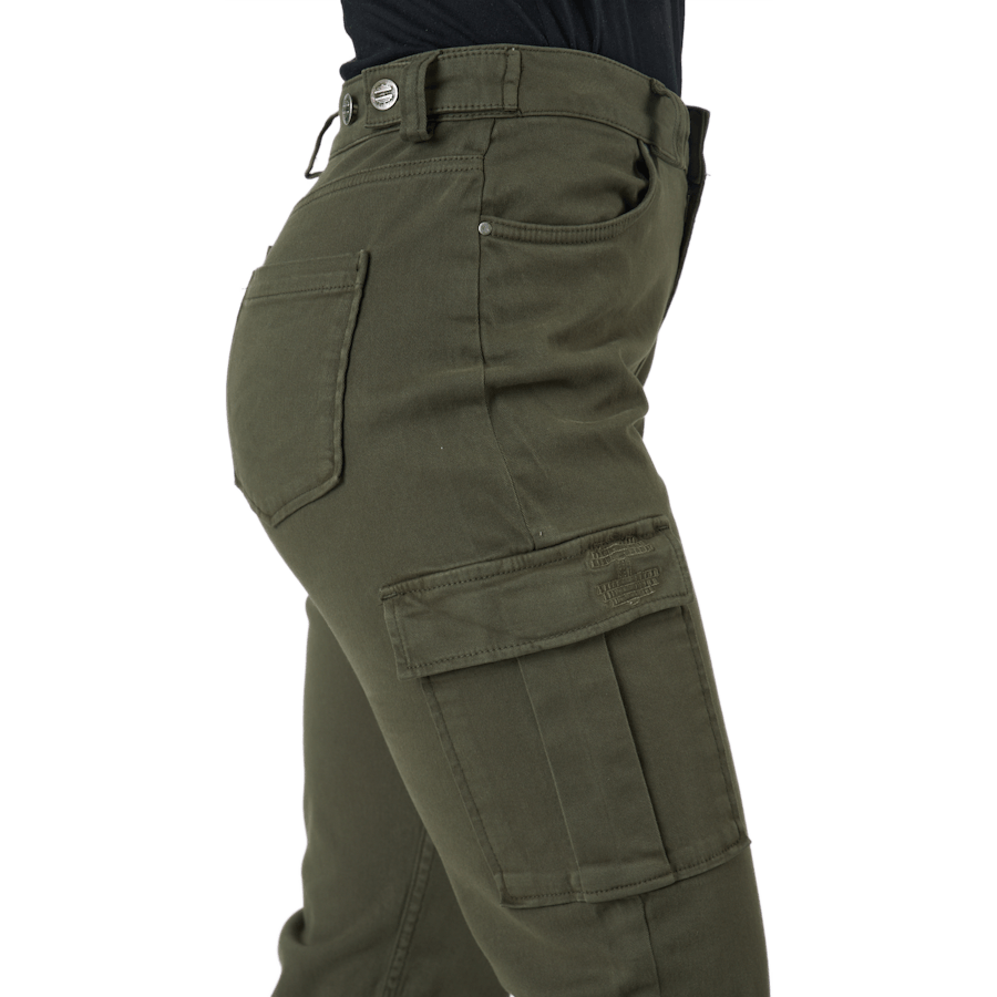 Pantaloni Cargo verde lavato