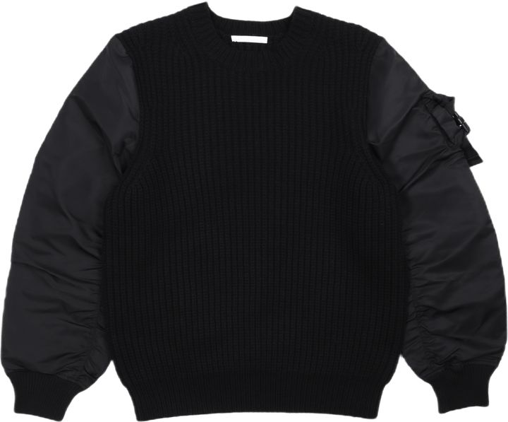 Nylon Slv Crew.aviat Nero