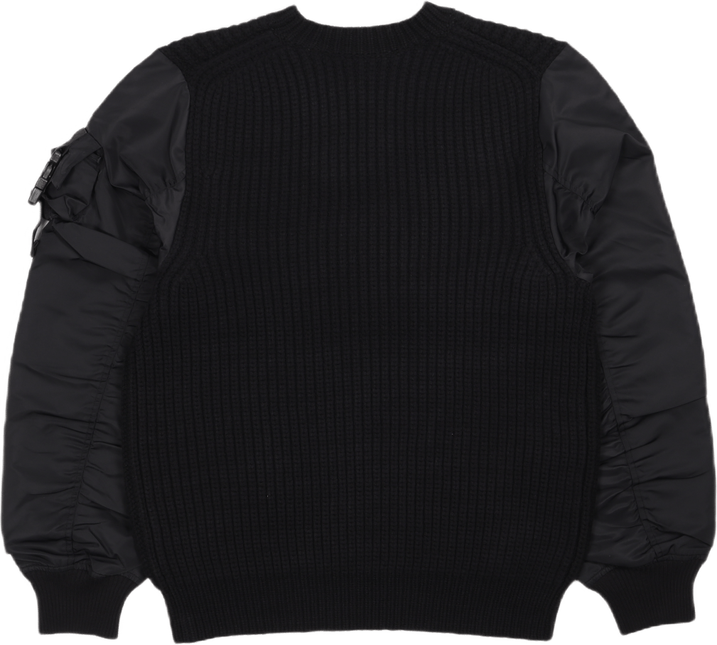Nylon Slv Crew.aviat Nero