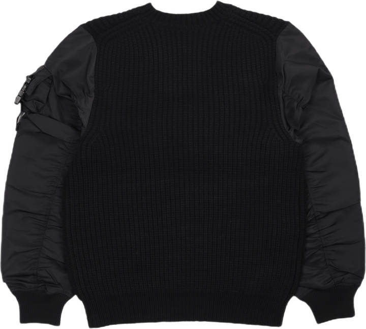 Nylon Slv Crew.aviat Nero