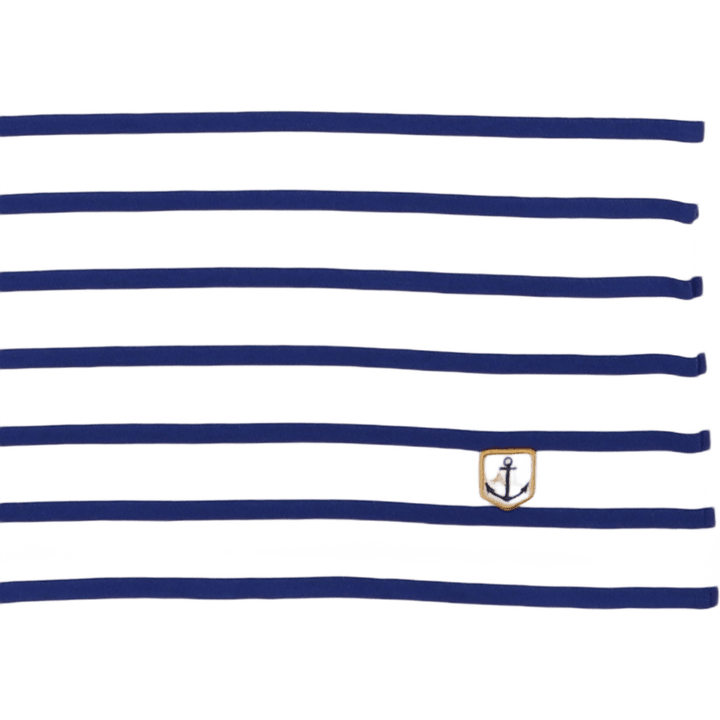 Svītrains Breton krekls "hoëdic" Balts/ Karaliski zils
