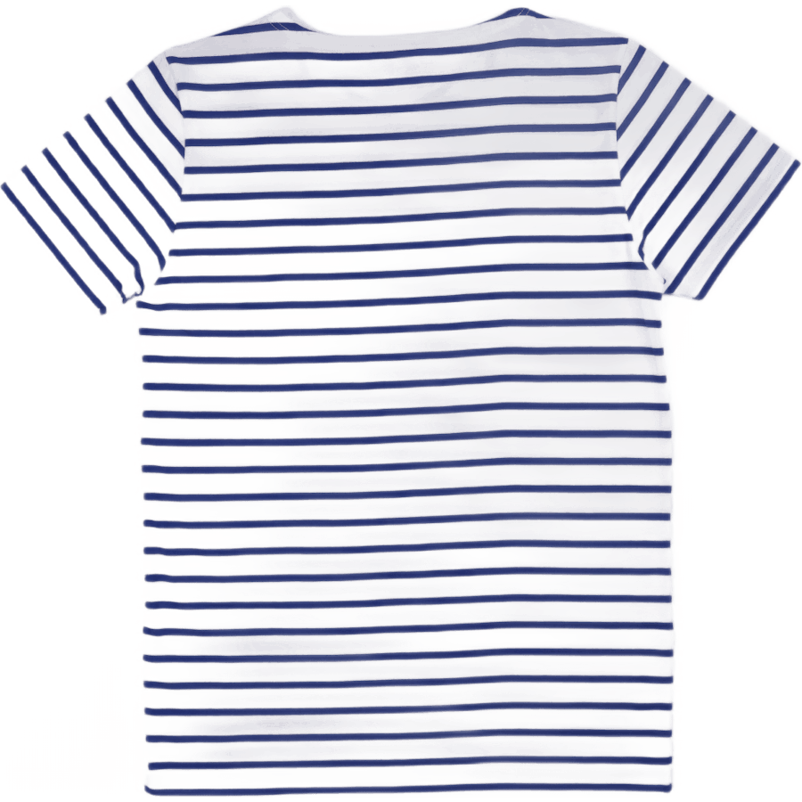 Svītrains Breton krekls "hoëdic" Balts/ Karaliski zils