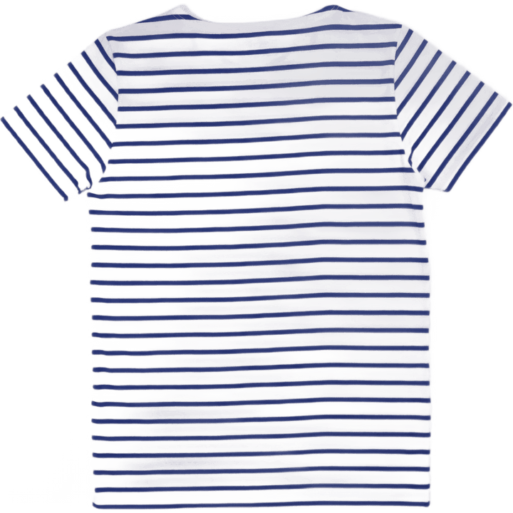 Svītrains Breton krekls "hoëdic" Balts/ Karaliski zils
