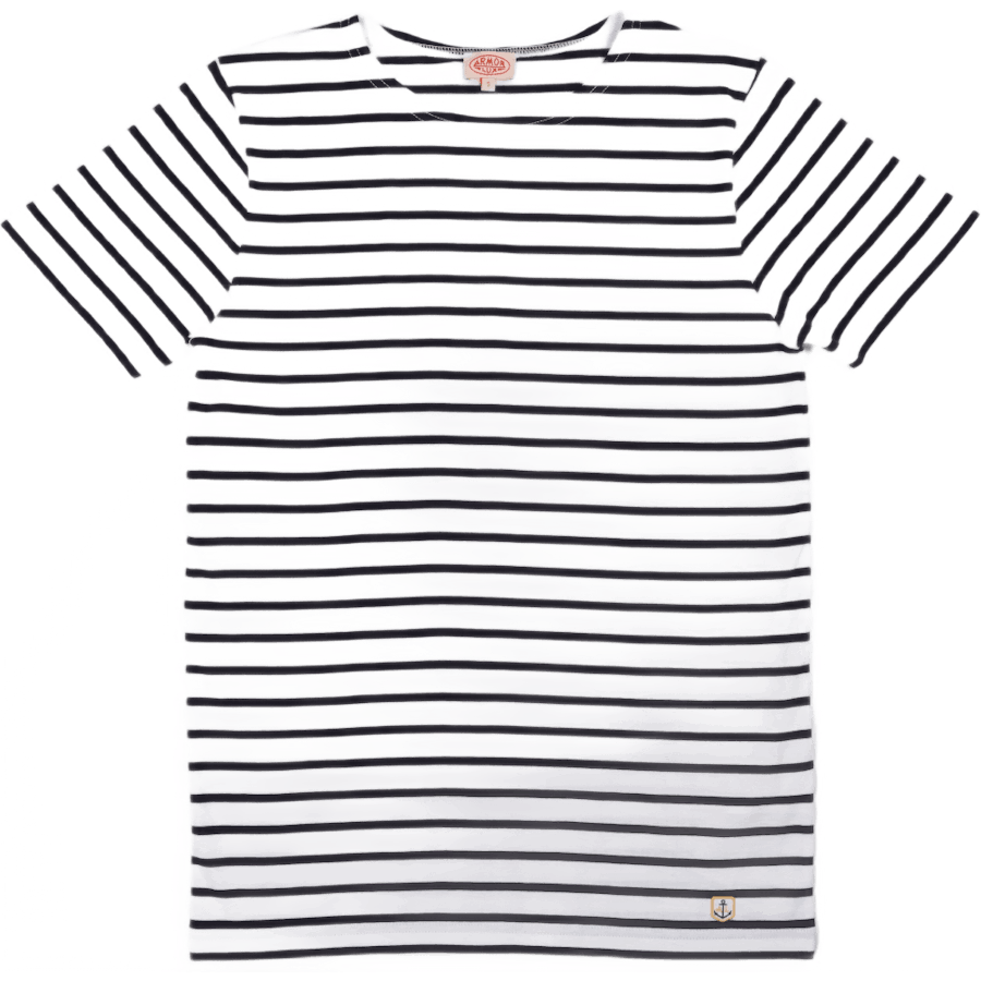 Striped Breton Shirt "hoëdic" White/navire Navy