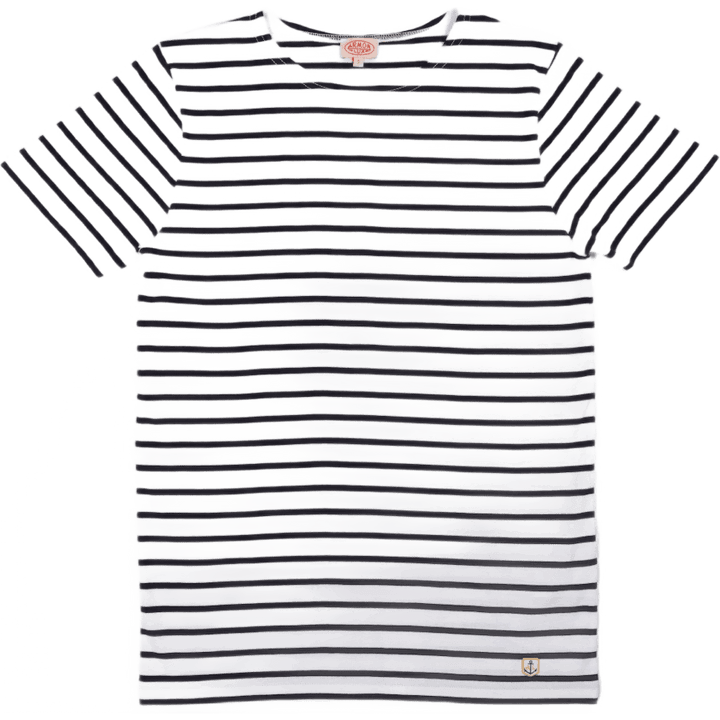 Striped Breton Shirt "hoëdic" White/navire Navy