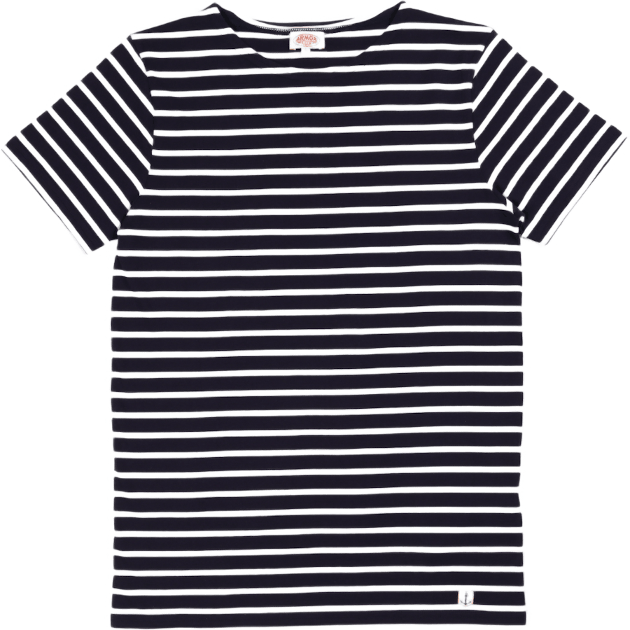 Striped Breton Shirt "hoëdic" Navire Navy/ White