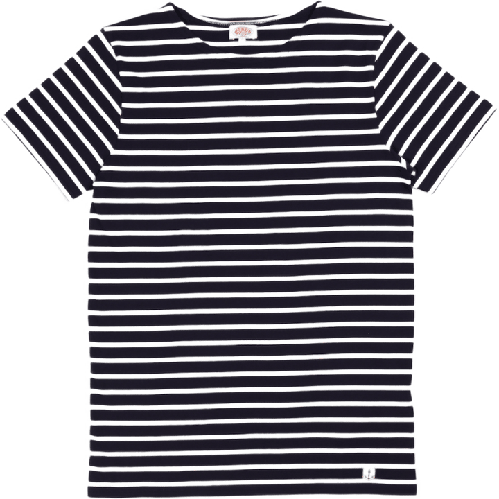 Striped Breton Shirt "hoëdic" Navire Navy/ White