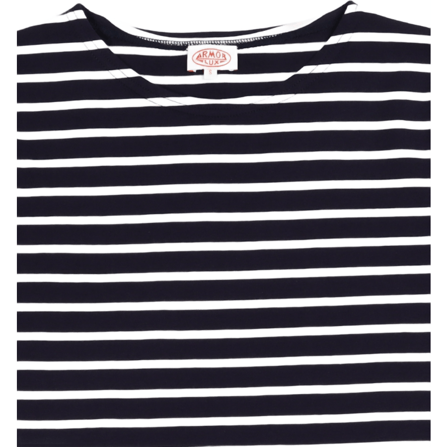 Striped Breton Shirt "hoëdic" Navire Navy/ White