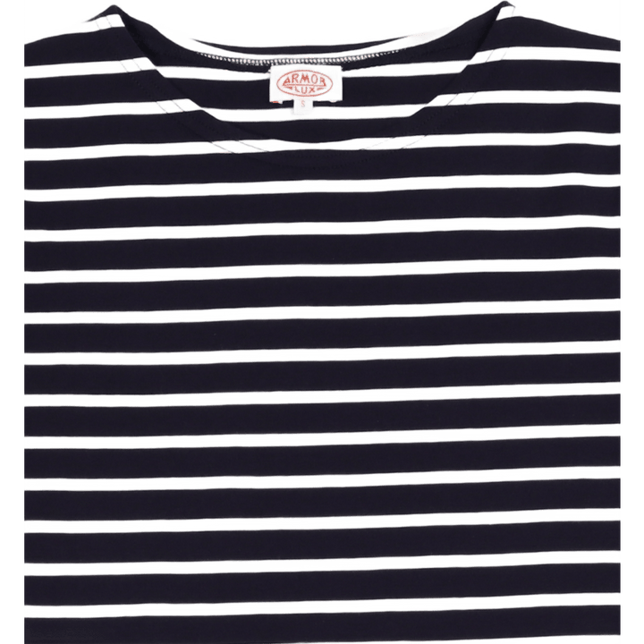 Striped Breton Shirt "hoëdic" Navire Navy/ White