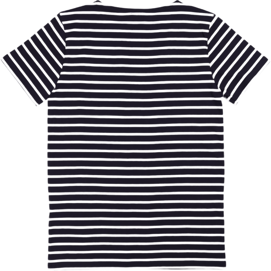 Striped Breton Shirt "hoëdic" Navire Navy/ White