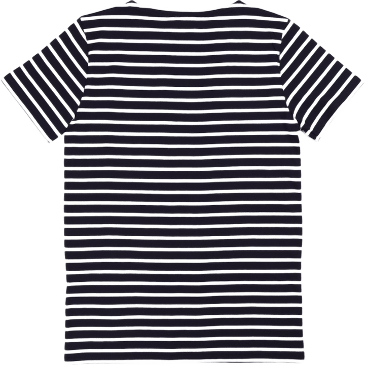 Striped Breton Shirt "hoëdic" Navire Navy/ White