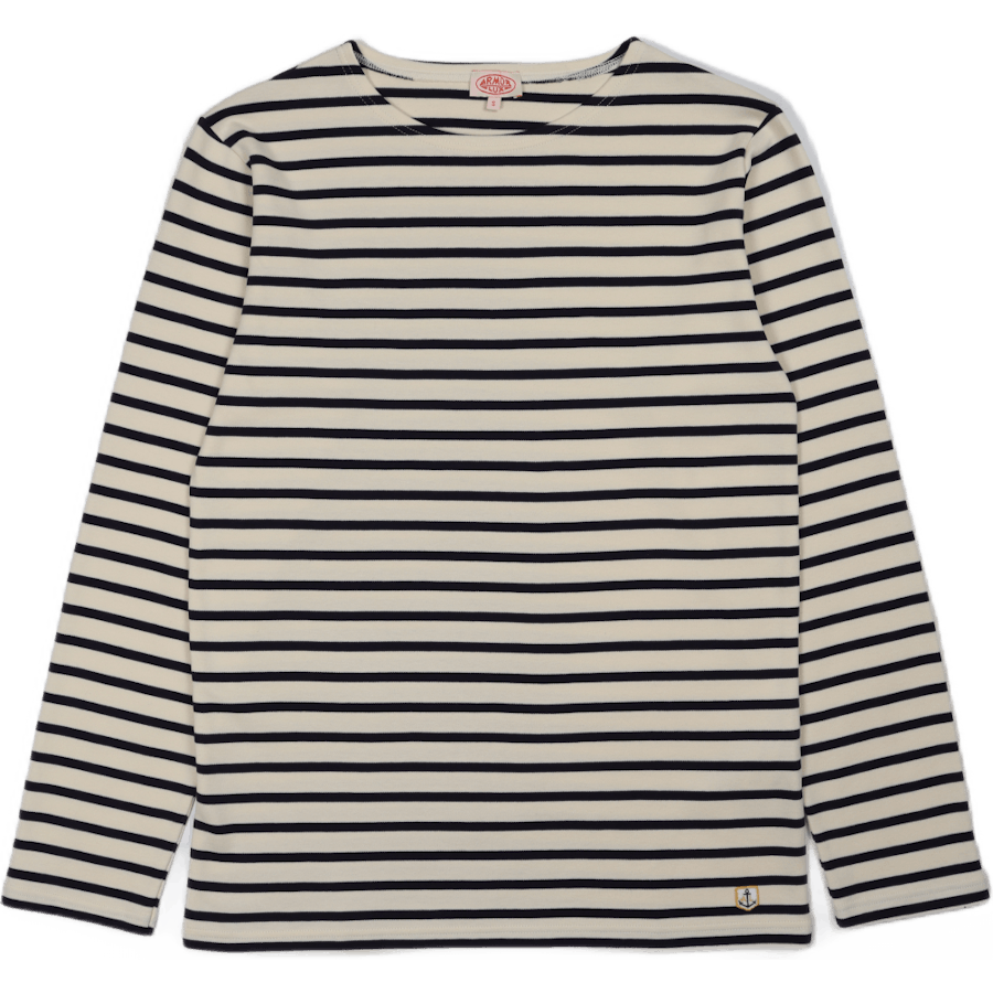Striped Breton Shirt "houat" Nature/ Navire Navy