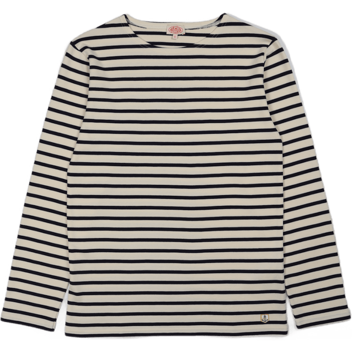 Striped Breton Shirt "houat" Nature/ Navire Navy