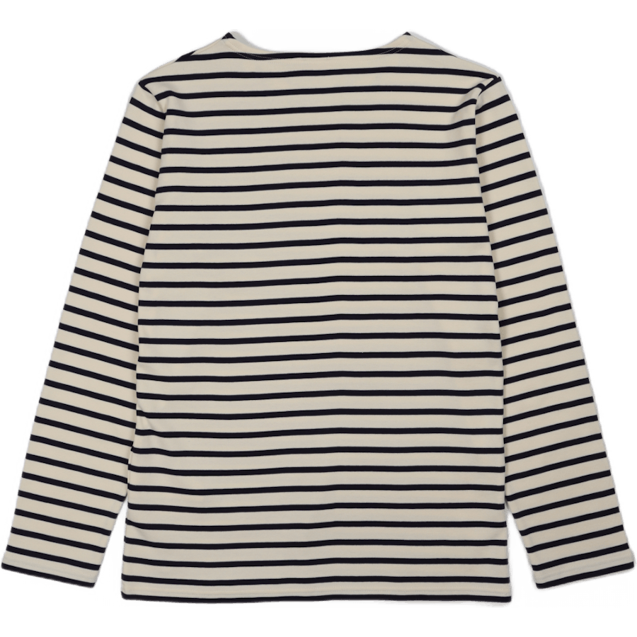 Striped Breton Shirt "houat" Nature/ Navire Navy