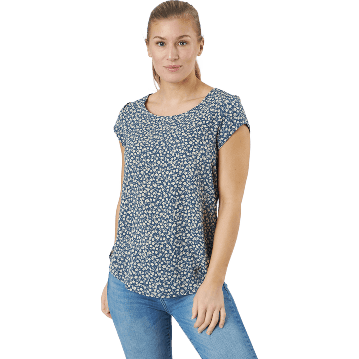 Onlvic Ss Aop Top Ptm Blue Mirage