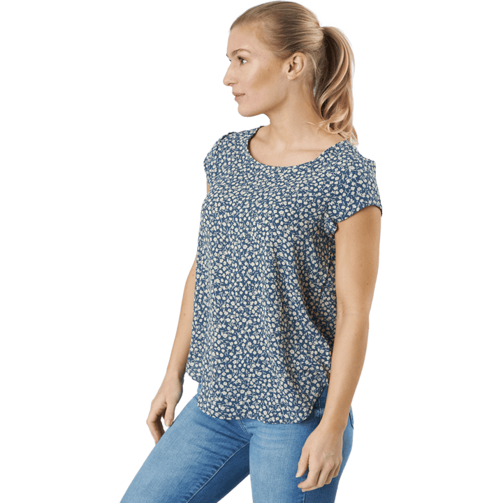 Onlvic Ss Aop Top Ptm Blue Mirage