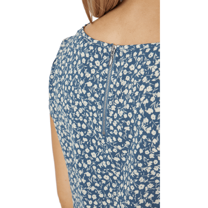 Onlvic Ss Aop Top Ptm Blue Mirage