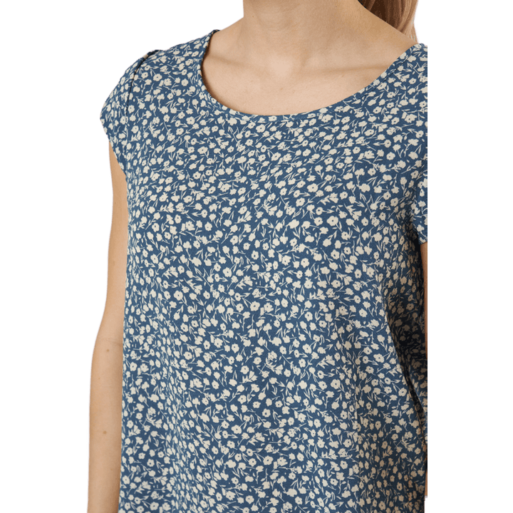 Onlvic Ss Aop Top Ptm Blue Mirage